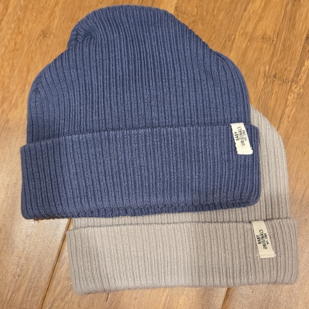 H&M Set Of 2 Ribbed Baby Beanies